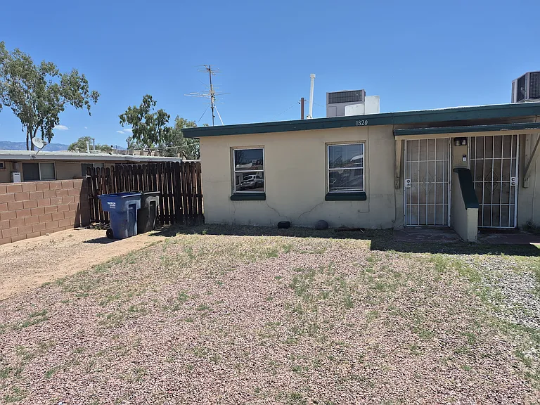 Private entrance, security screen door and off street parking space right next to door.