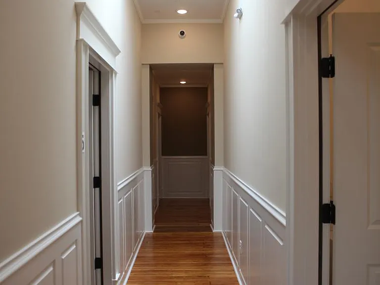 Hallway with Security Cameras