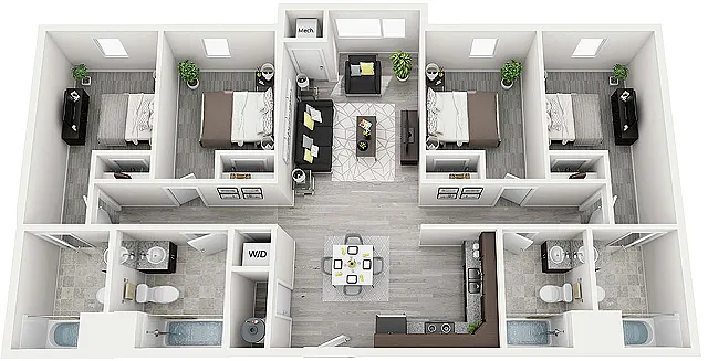 Floor plan 4-Bedroom