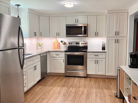 Kitchen with under cabinet lighting