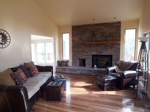 Great Room with wood burning fireplace