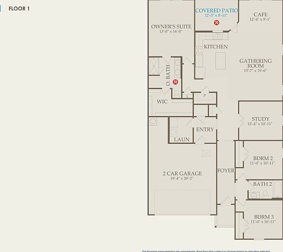 Killeen Floor Plan, Quick Move-In Home, Floor 1