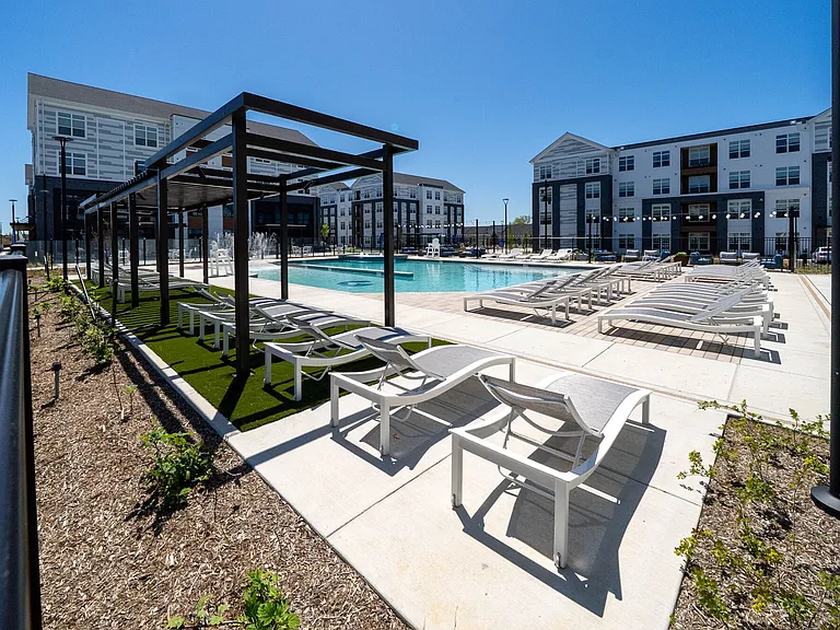 Saltwater Swimming Pool with Outdoor Seating