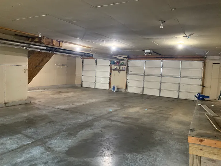 inside the huge 5 stall garage