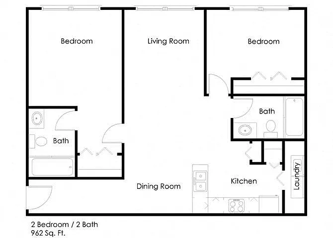 Floor plan Two Bedroom