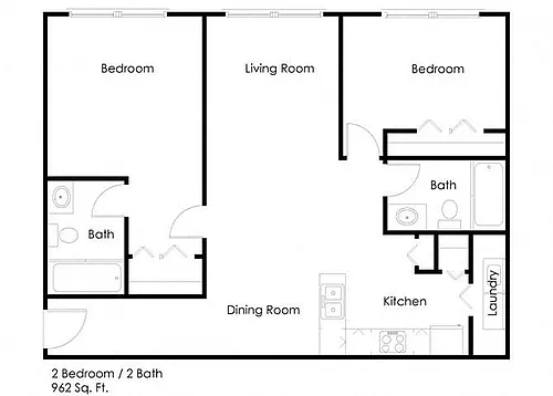 Floor plan Two Bedroom