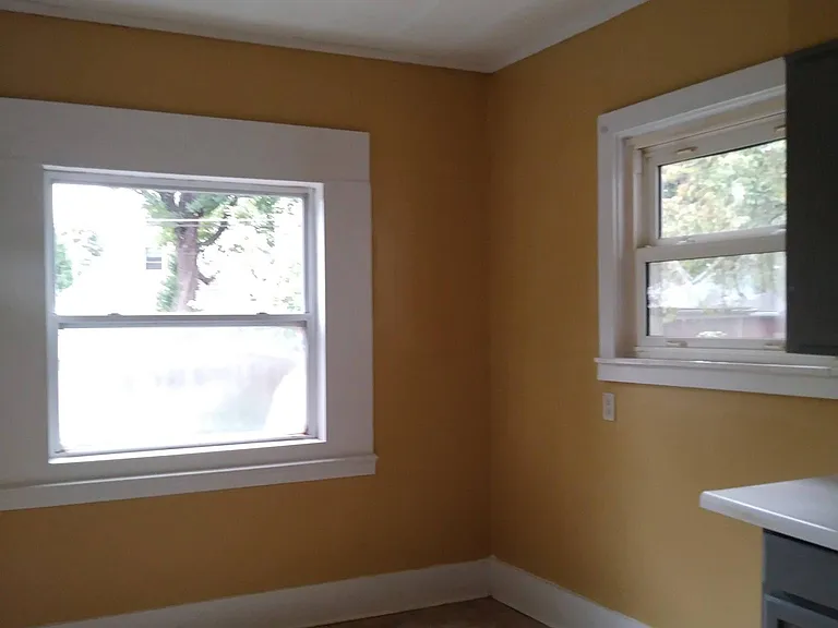 Kitchen space for stove (gas) and fridge