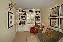 Family Room with Built-In Bookcases