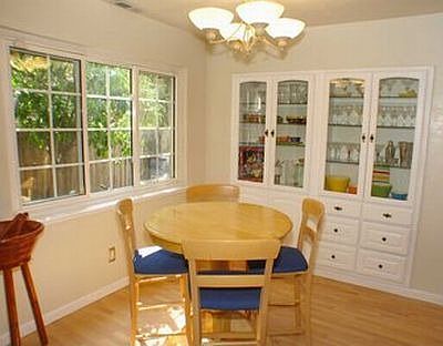 Dining area with built in hutch