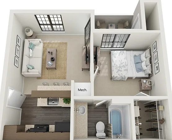 One Bedroom, 480 sqft, Patio/Balcony One Bedroom, 480 sqft, Patio/Balcony