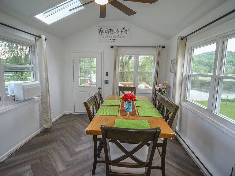 Dining room with lake view
