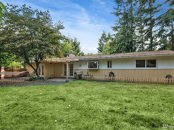 Backyard with added patio