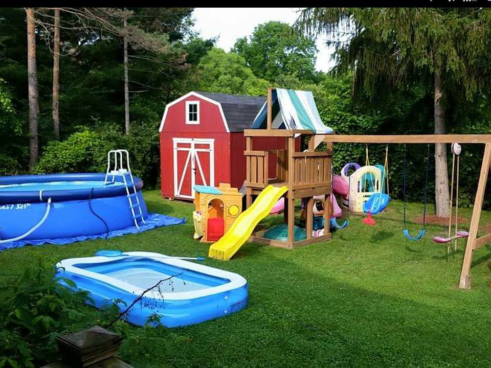 large fenced backyard