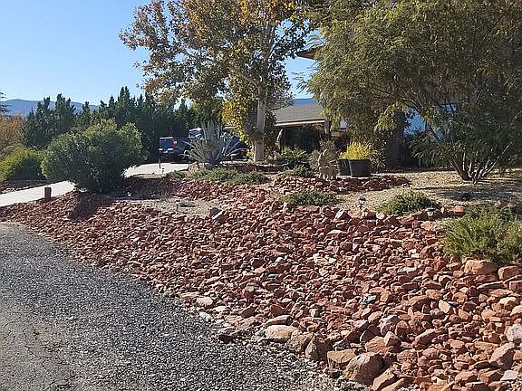 Front of house from side