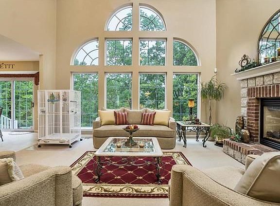 Great Room with wall of windows (tinted)