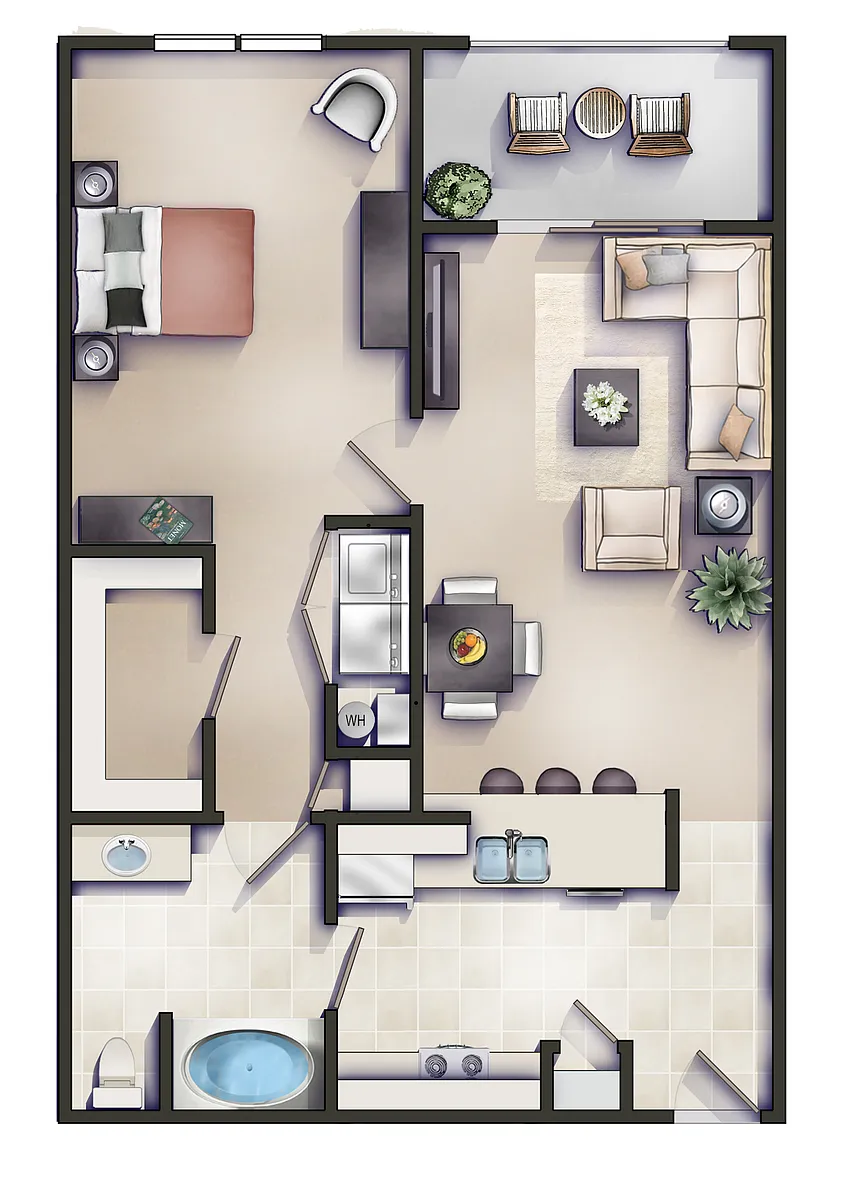 Floor plan The Hatteras Patio