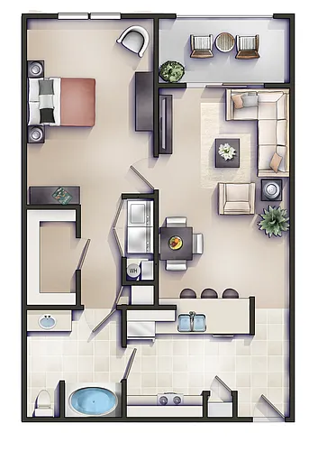 Floor plan The Hatteras Patio