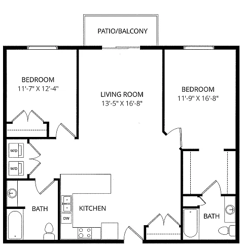 Floor plan 2x2 Williams