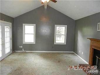 Family room with fireplace
