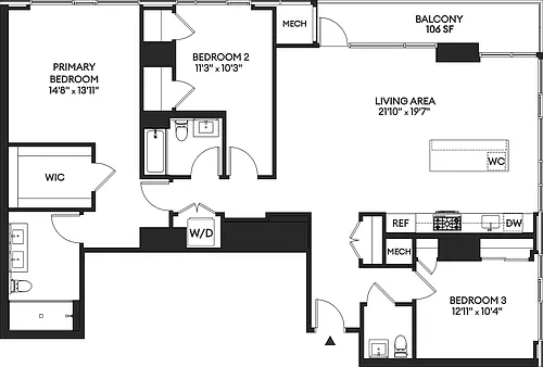 Floor plan 3A