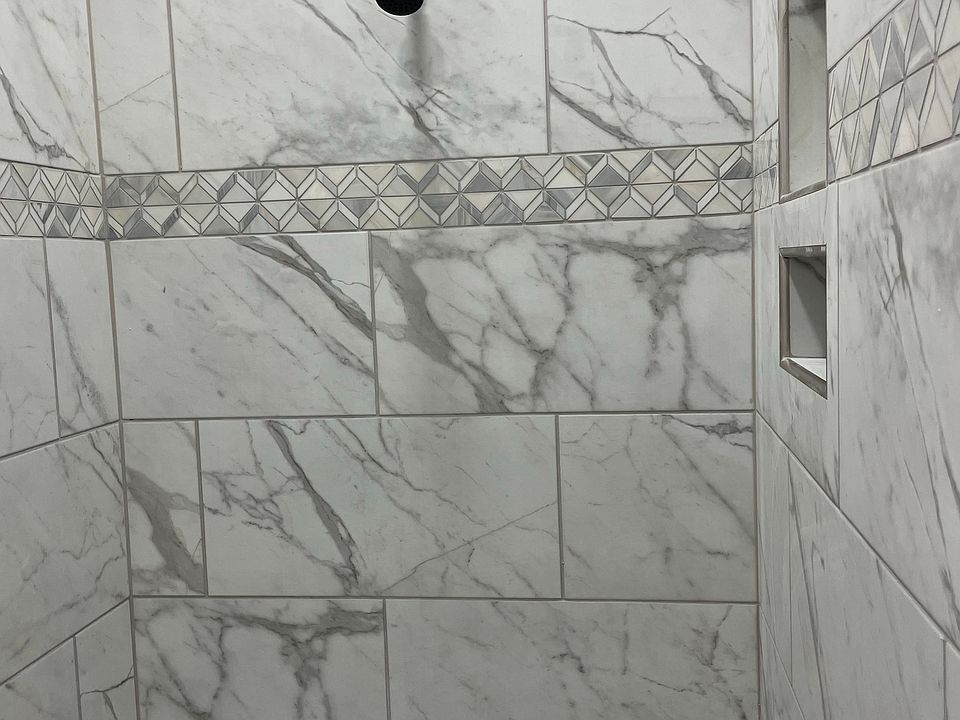 Walk-in shower in master bath