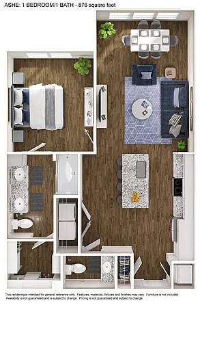 Floor plan 1x1.5 Ashe A2S