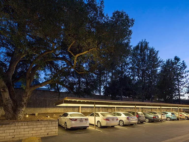 One of our carports at night