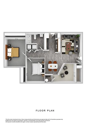Floor plan 2 Bed 1 Bath