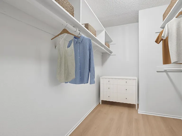 Spacious walk-in closet