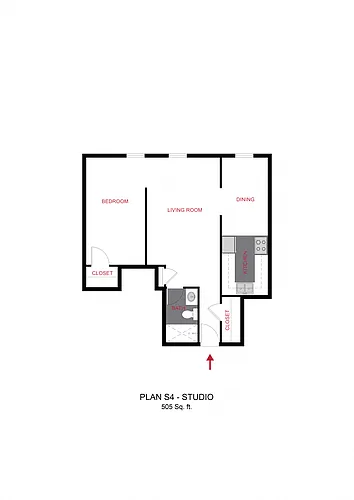 Floor plan Plan S4 - Studio