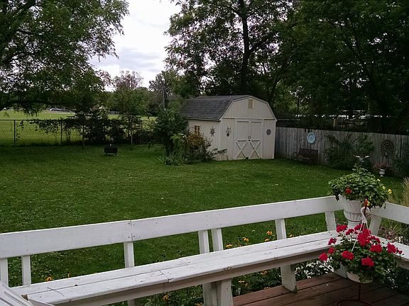 Back yard w/ Storage Shed