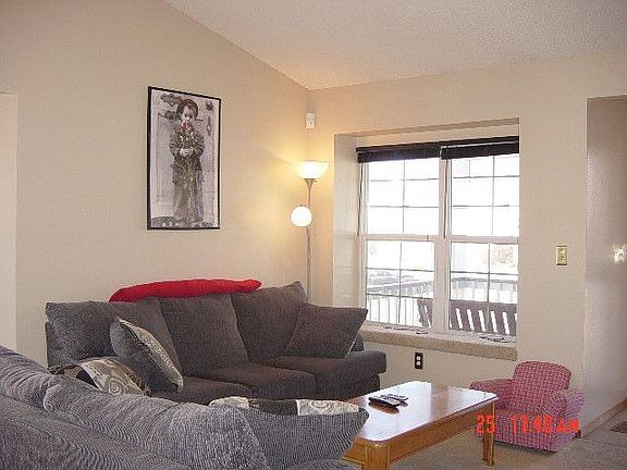 Living Room with Vaulted Ceiling.