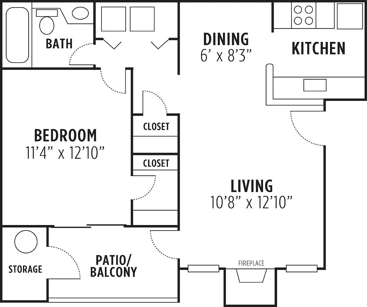 Floor plan Banyan 1x1