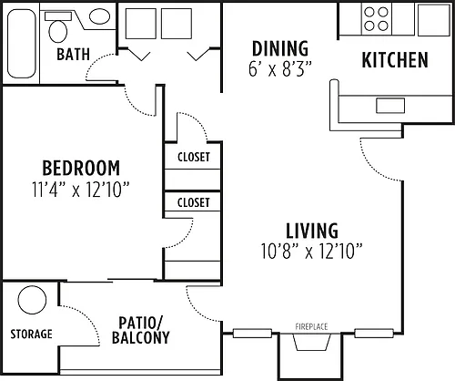 Floor plan Banyan 1x1