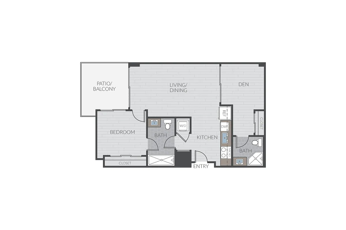 Floor plan Plan 1L + Den