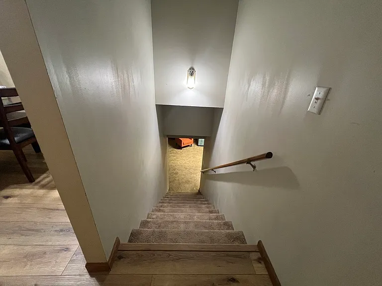 Staircase to basement living room
