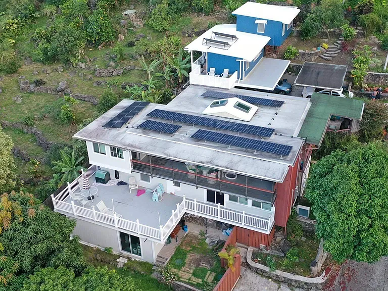 Birds Eye view of main house and upper separate rental