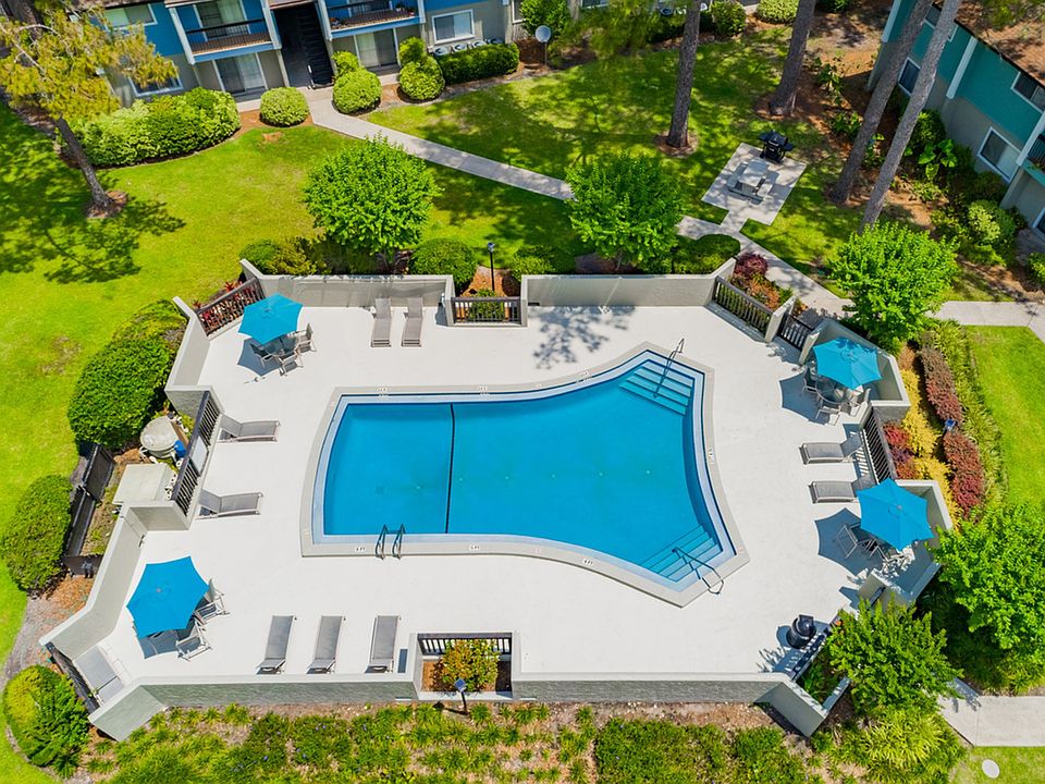 Aerial photo of pool