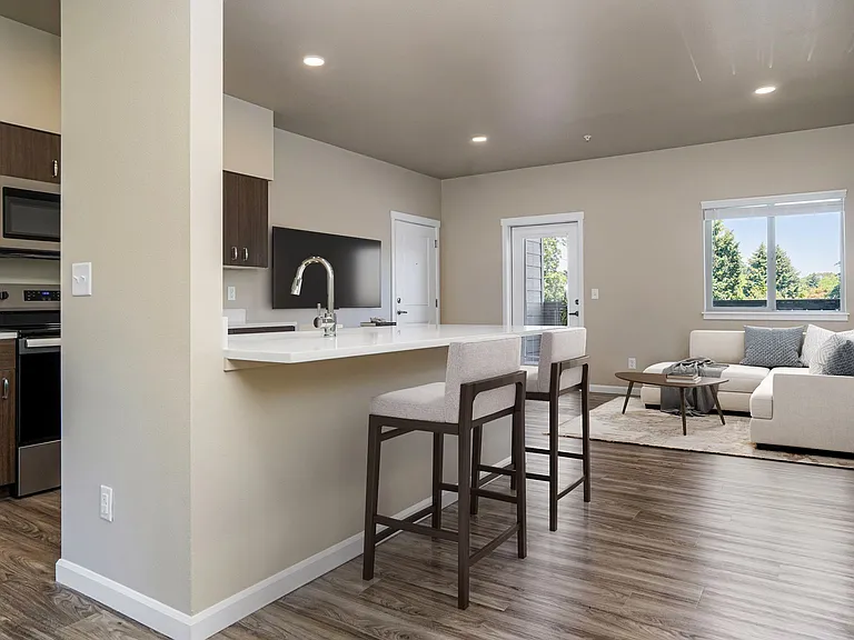 Bar-height countertops perfect for bar stool seating