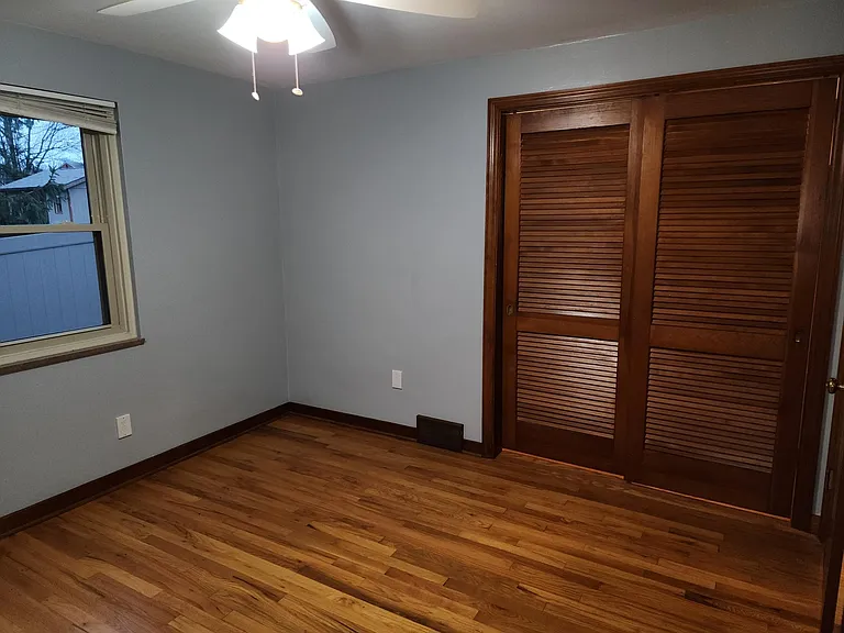 BR #3 (old master bedroom), with large 67" closet, 2 sliding doors and pull chain light