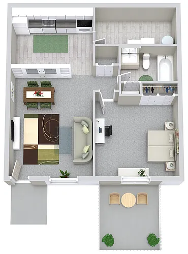 Floor plan 1 BED | 1 BATH