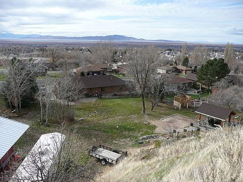 View from property looking down at back yard.