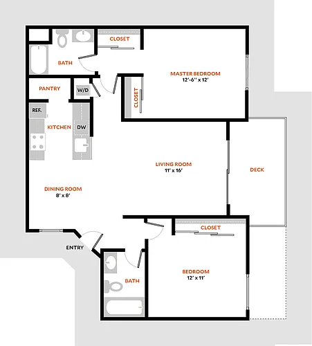 Floor plan North 2BR