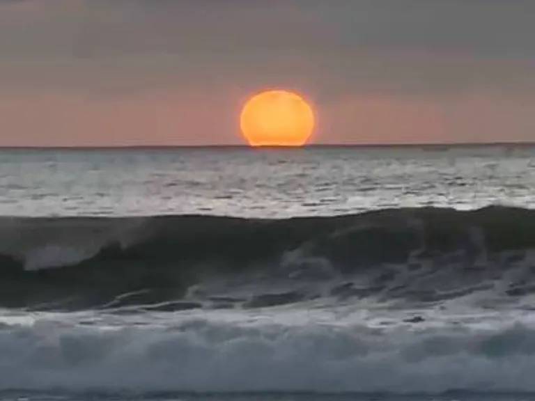 Sunset over the ocean