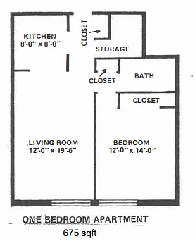 Floor plan 1 Bedroom