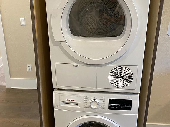 Compact, efficient washer/dryer.