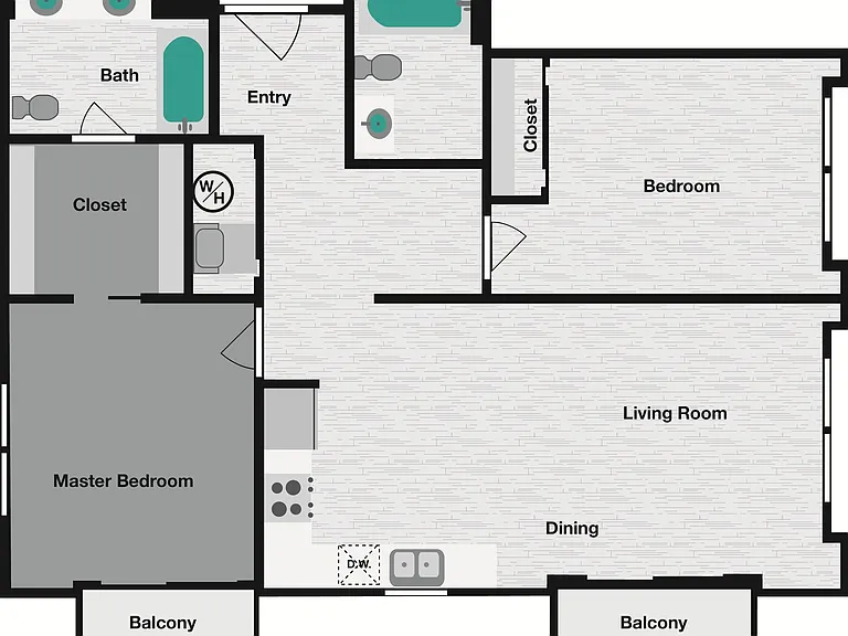 2x2A-6 Floor Plan 2x2A-6 Floor Plan