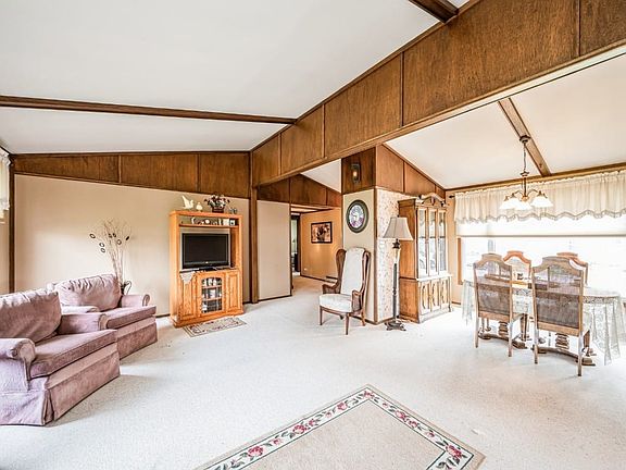Living room and formal dining area