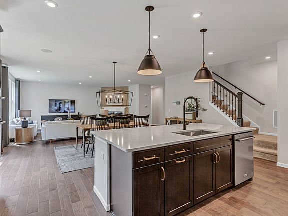 Kitchen Island with Pendant Lighting