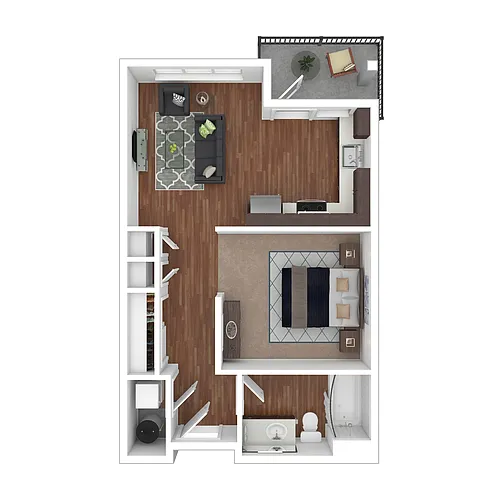 Floor plan Toscana Apartment Homes Phase I Urban Studio
